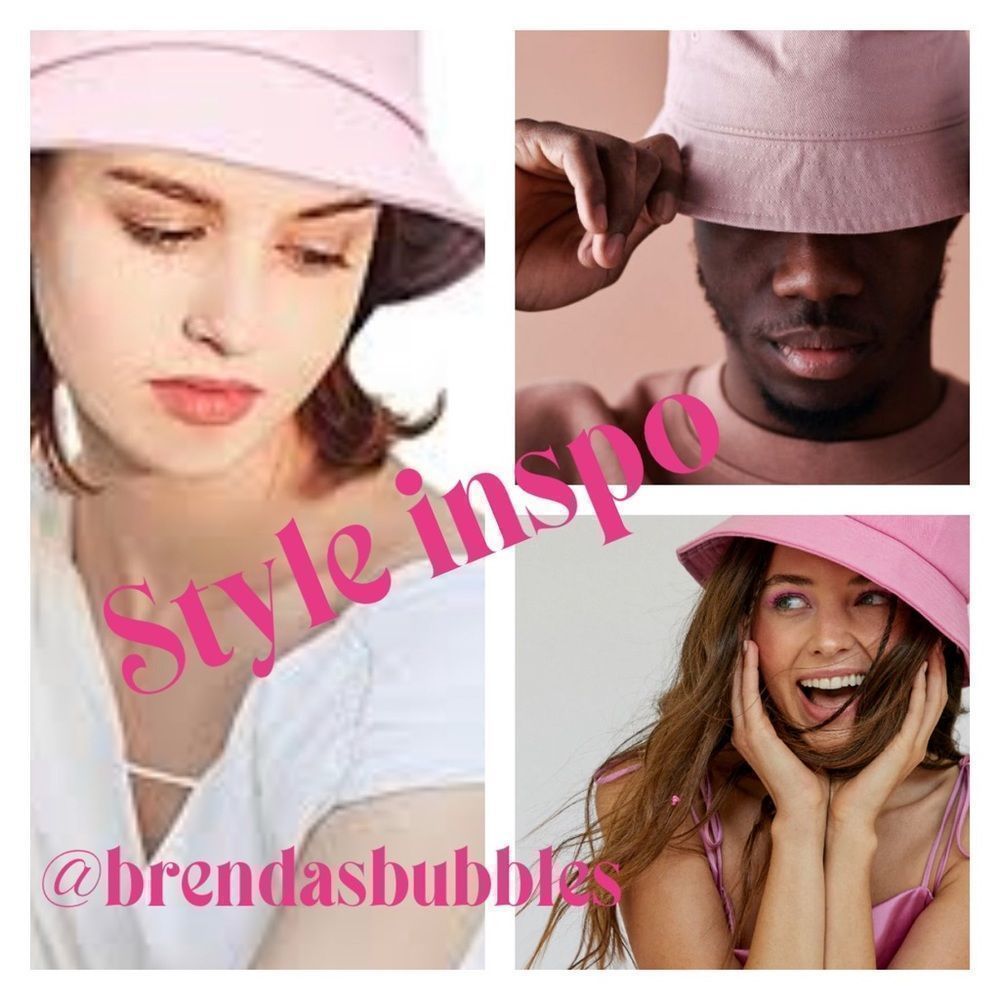 Pink bucket hat